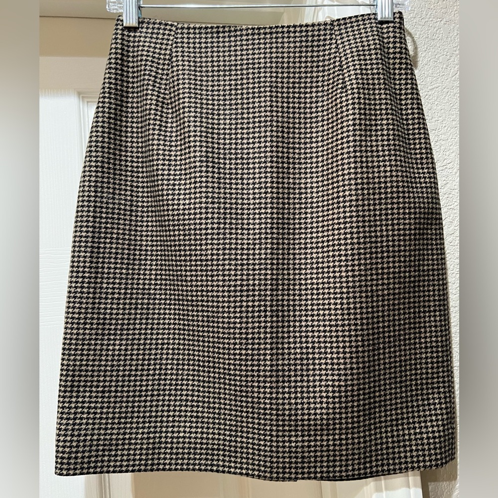Ann Taylor Petites Fully Lined Houndstooth Wool Skirts Sz 2P